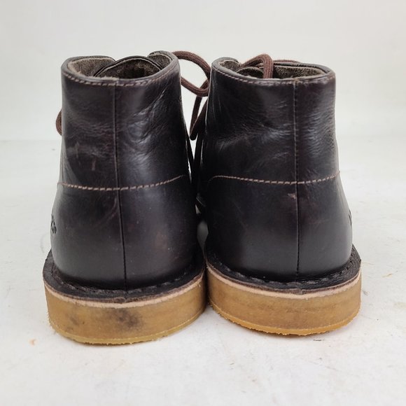 UGG Australia Leighton Chukka Black Leather Casual Mens Boots Sz 8.5 3275 - Picture 5 of 10